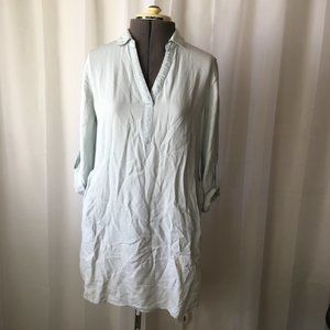 Aina Be Chambray Roll Tab 3/4 Sleeve w/ Pockets